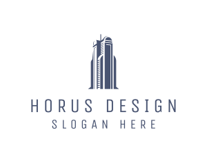 Blue Architectural Building logo design