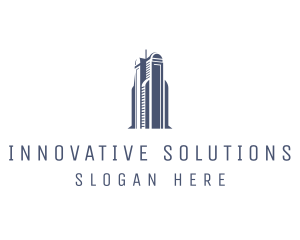 Blue Architectural Building logo design