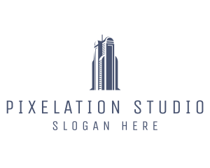 Blue Architectural Building logo design