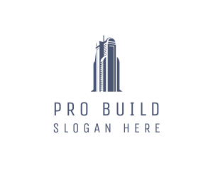 Blue Architectural Building logo design