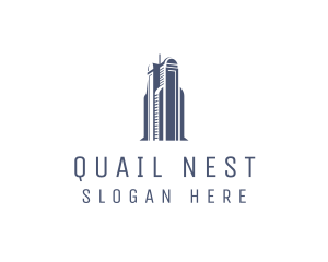 Blue Architectural Building logo design