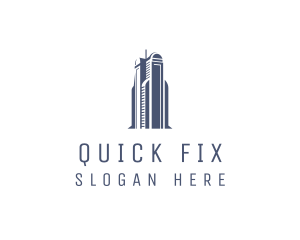 Blue Architectural Building logo design