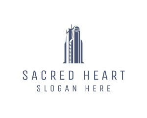 Blue Architectural Building logo design