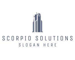 Blue Architectural Building logo design