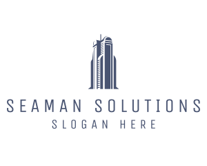 Blue Architectural Building logo design