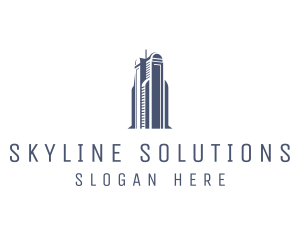 Blue Architectural Building logo design