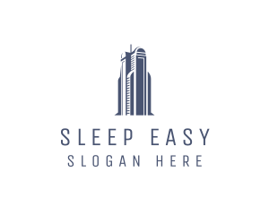 Blue Architectural Building logo design