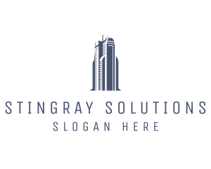 Blue Architectural Building logo design