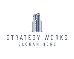 Blue Architectural Building logo design