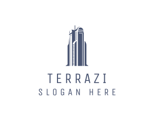 Blue Architectural Building logo design