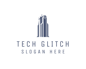 Blue Architectural Building logo design