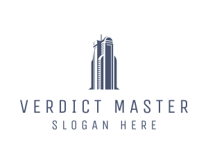 Blue Architectural Building logo design