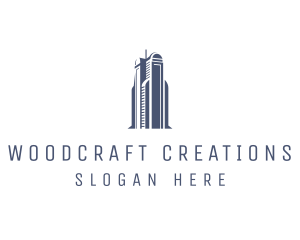 Blue Architectural Building logo design