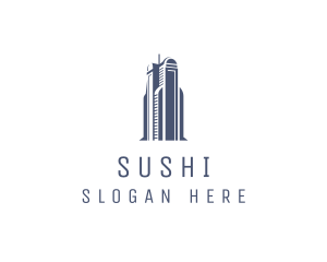 Blue Architectural Building logo design