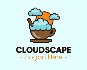 Cloudy - Sun Cloud Coffee logo design