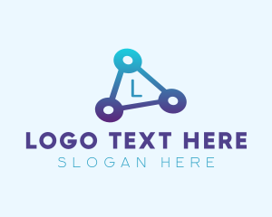 Network - Triangle Tech Letter logo design