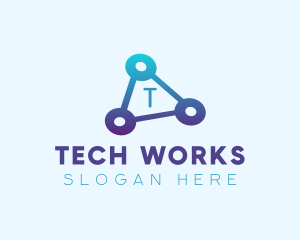  Triangle Tech Letter logo design