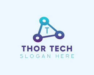  Triangle Tech Letter logo design