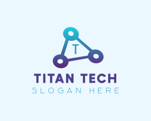  Triangle Tech Letter logo design