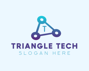  Triangle Tech Letter logo design