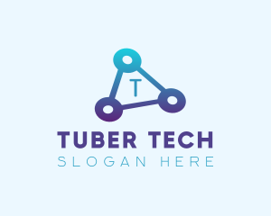  Triangle Tech Letter logo design