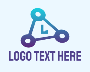 Twitter - Triangle Tech Letter logo design