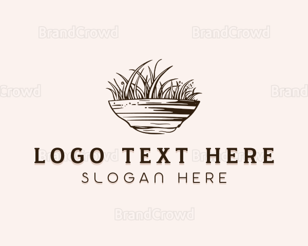 Turf Grass Landscaping Logo