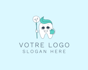 Dentistry - Mouth Mirror Tooth logo design