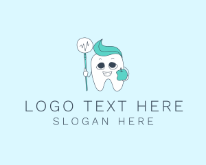 Hygiene - Mouth Mirror Tooth logo design