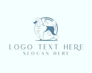 Shower - Dog Bath Grooming logo design