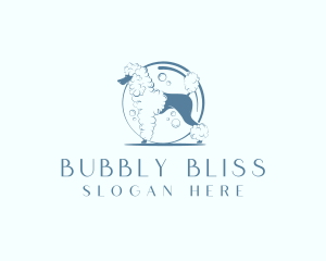 Dog Bath Grooming logo design