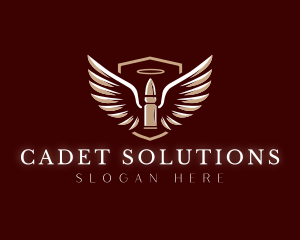 Cadet - Army Wing Bullet logo design