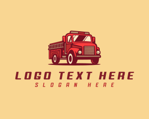 Firefighter - Emergency Truck Rescue logo design