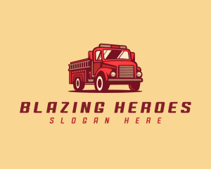 Firefighter - Emergency Truck Rescue logo design