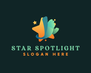 Person Achievement Star logo design