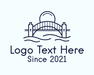 Infrastructure - Minimalist Sydney Harbour Bridge logo design
