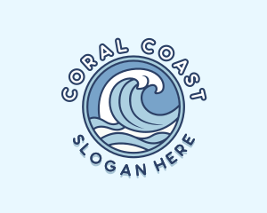 Sea Waves Resort logo design