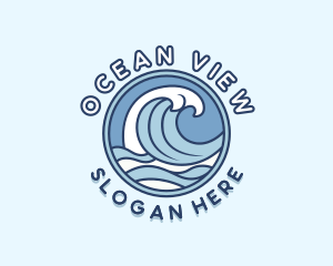 Sea Waves Resort logo design