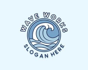 Sea Waves Resort logo design