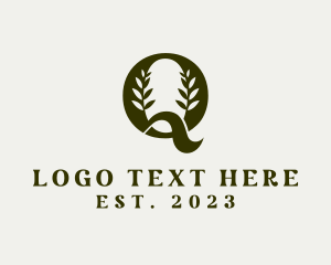 Leaves - Rice Granary Letter Q logo design