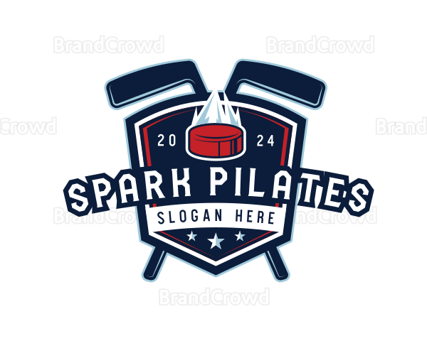 Sports Hockey Athlete Logo