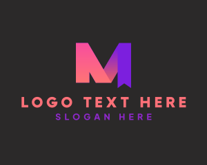 Professional - Modern Bookmark Letter M logo design