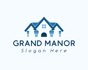 Blue Mansion Roof logo design