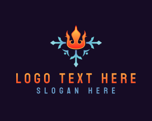 Winter - HVAC Heating Cooling logo design