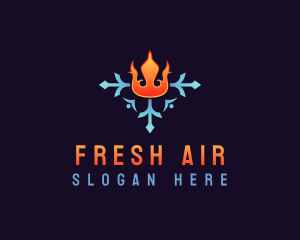 HVAC Heating Cooling logo design