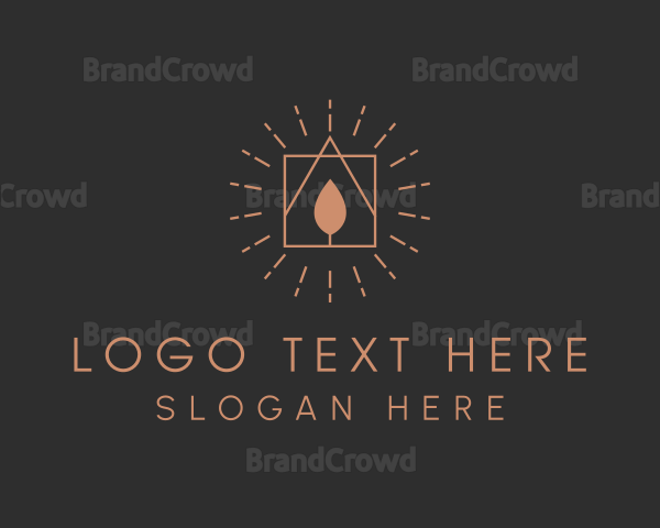 Candle Light Flame Logo