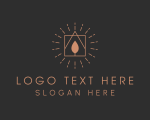 Aromatherapy - Candle Light Flame logo design