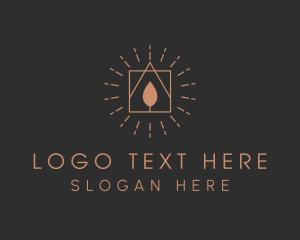 Scented Candle - Candle Light Flame logo design