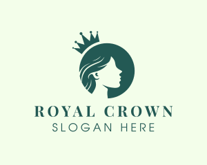 Crown Princess Lady  logo design