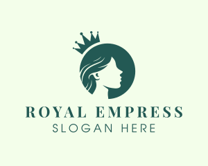 Crown Princess Lady  logo design
